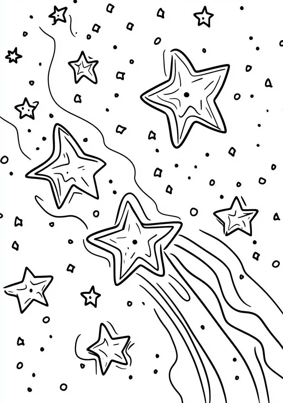 Stars Coloring Pages, Stars shining