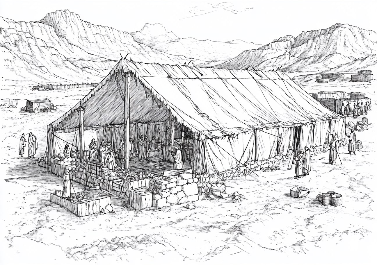 Israelites in Egypt Coloring Pages, The construction of the Tabernacle