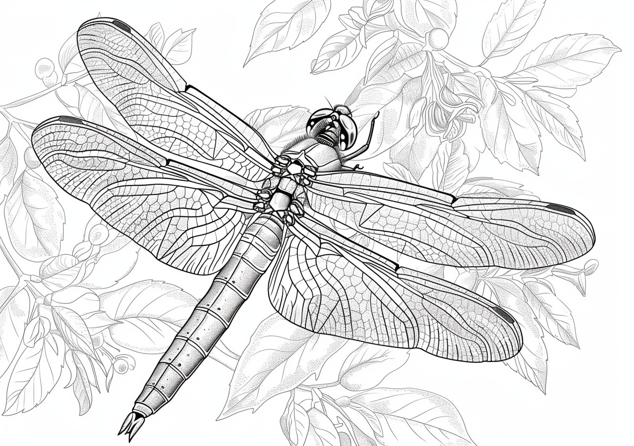 Dragonfly Coloring Pages, Dragonfly sleep