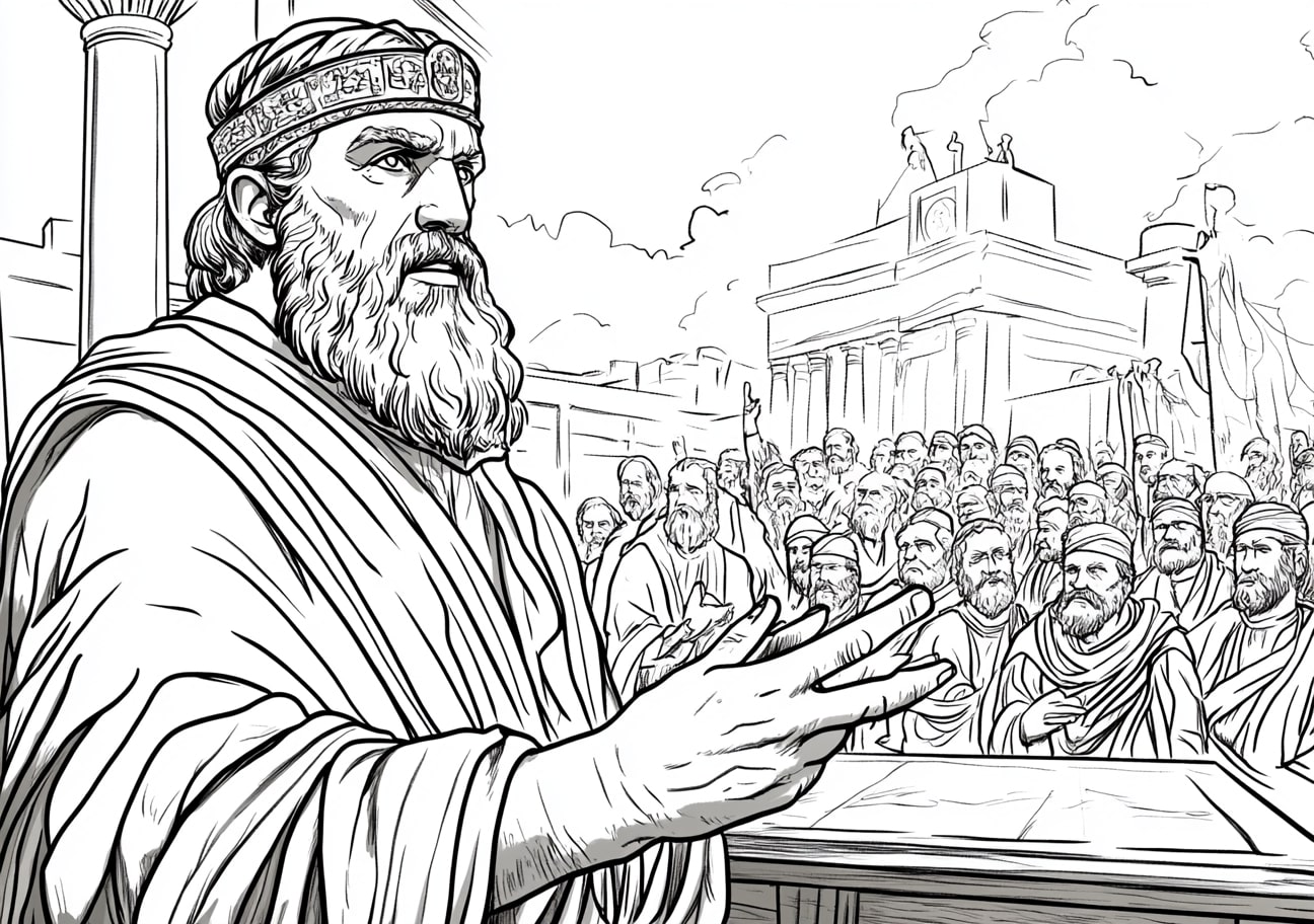 Judge Gideon Coloring Pages, Gideons role as a judge and leader