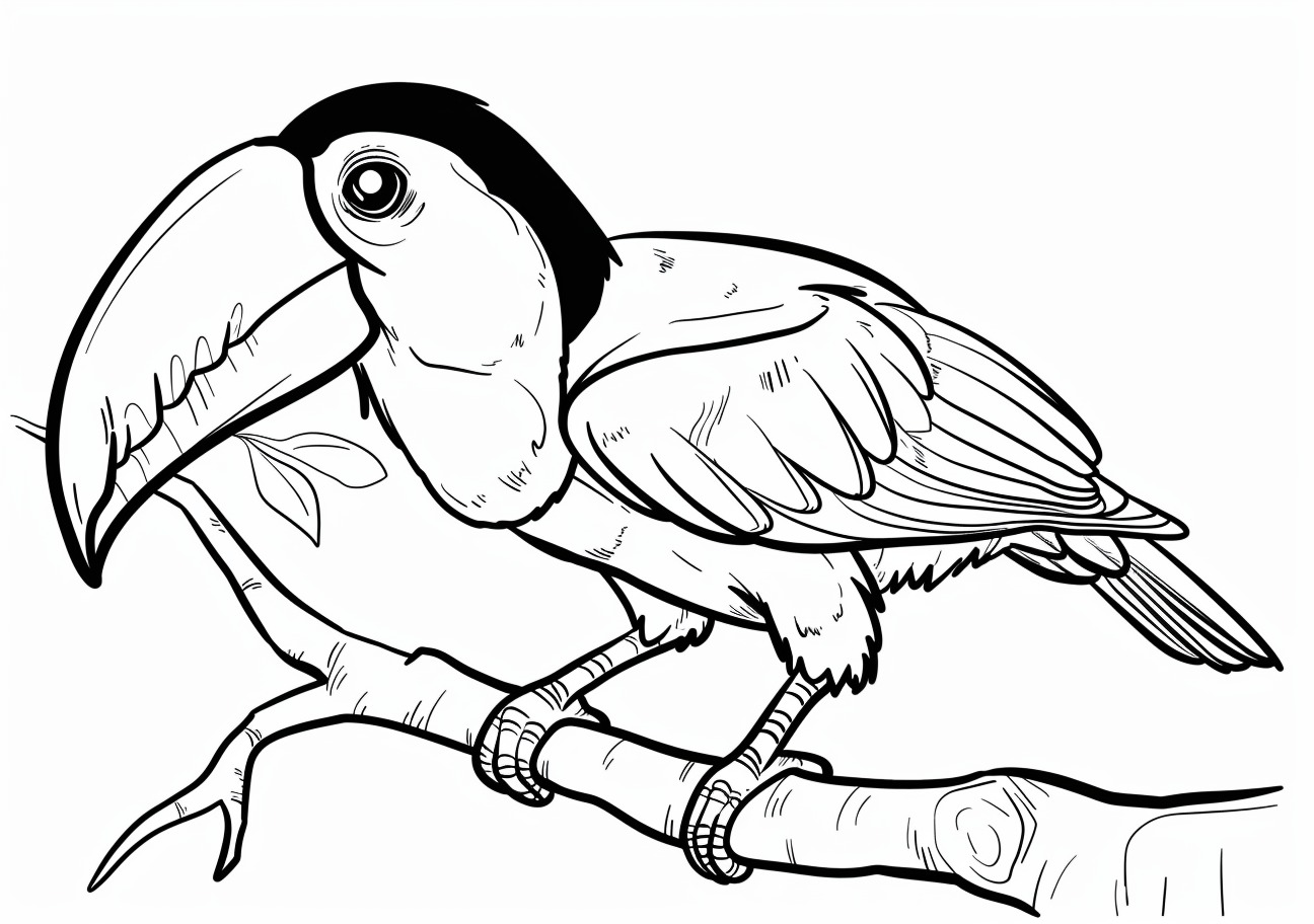 Toucan Coloring Pages, Sad Toucan