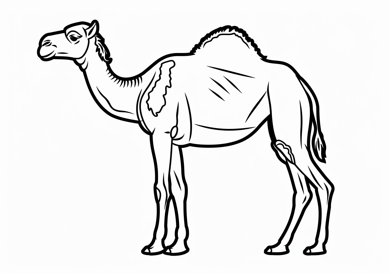 Camel Coloring Pages, Child Camel