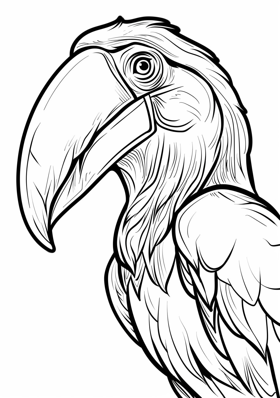 Toucan Coloring Pages, Toucan face