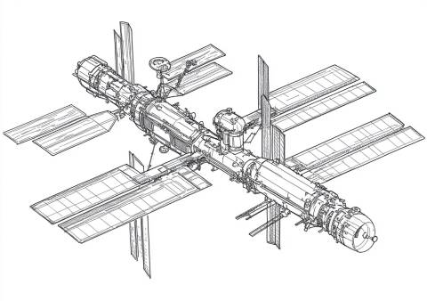 Space Station shining