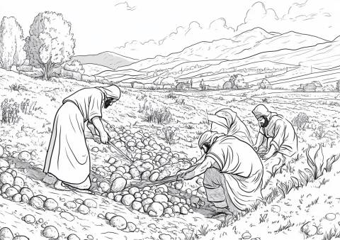 Israelites working hard in the fields