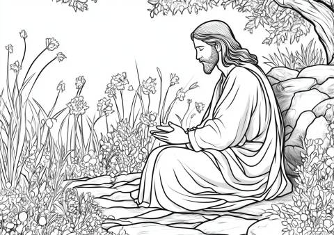 Jesus praying in the garden